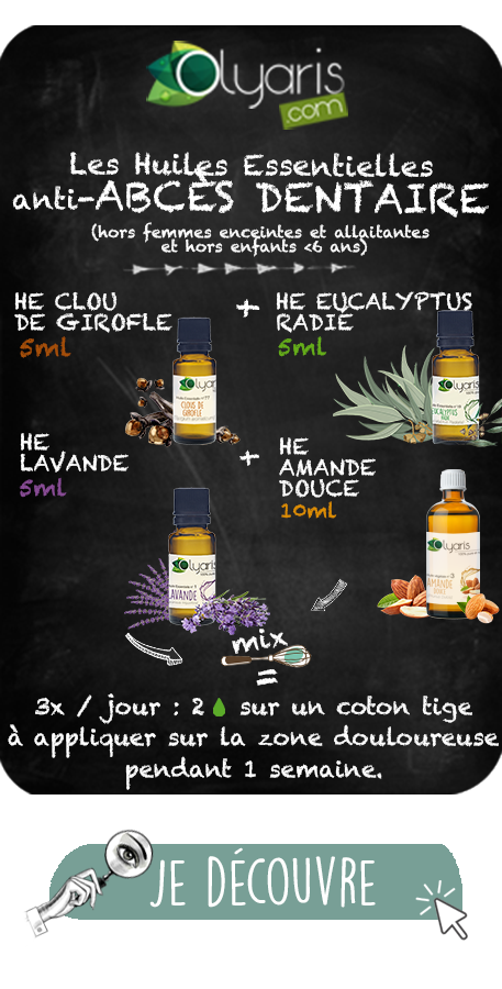 Synergie aux huiles essentielles contre l’abcès dentaire